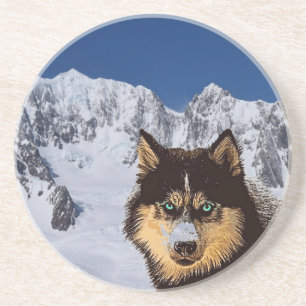 Siberian Husky Sandstone Untersetzer