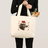 Siberian Husky Santa Paws Jumbo Stoffbeutel (Vorderseite (Produkt))