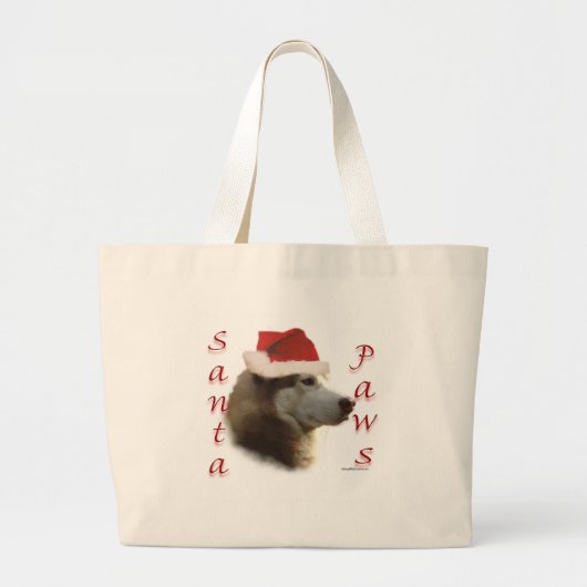 Siberian Husky Santa Paws Jumbo Stoffbeutel (Vorne)