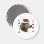 Siberian Husky Santa Paws Magnet (Vorderseite/Rückseite)