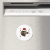 Siberian Husky Santa Paws Magnet (In Situ (Geschirrspüler))
