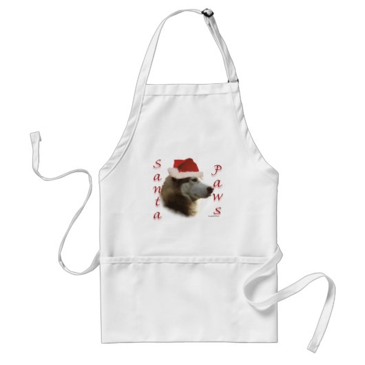 Siberian Husky Santa Paws Schürze (Vorne)
