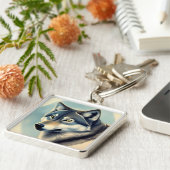 Siberian Husky Schlüsselanhänger (Seite)