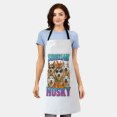 Siberian Husky Schürze (Getragen)