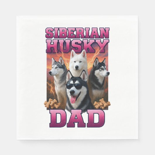 Siberian Husky Serviette (Vorderseite)