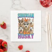 Siberian Husky Serviette (Beispiel)