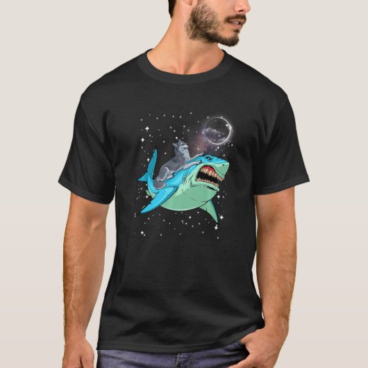 Siberian Husky Shark Jawsome Dog Galaxy T-Shirt (Vorderseite)