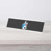 Siberian Husky Shark Jawsome Dog Lover spendet Pla Schreibtischnamensplakette (Vorderseite )