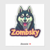 Siberian Husky Sibe Zombie Dog Halloween Essential Aufkleber (Blatt)