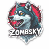 Siberian Husky Sibe Zombie Dog Halloween Essential Aufkleber (Vorderseite)