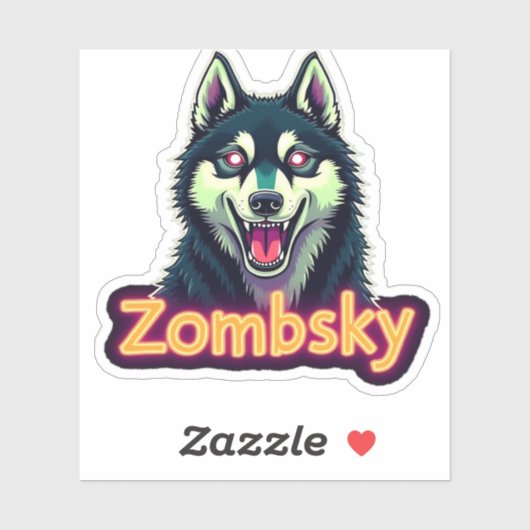 Siberian Husky Sibe Zombie Dog Halloween Essential Aufkleber (Blatt)