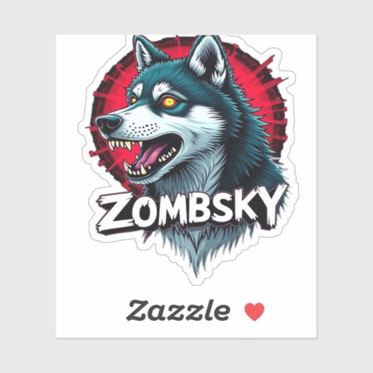 Siberian Husky Sibe Zombie Dog Halloween Essential Aufkleber (Blatt)