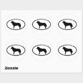 Siberian Husky Silhouette Black Sticker (Blatt)