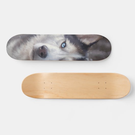 Siberian Husky Skateboard (Horizontal)