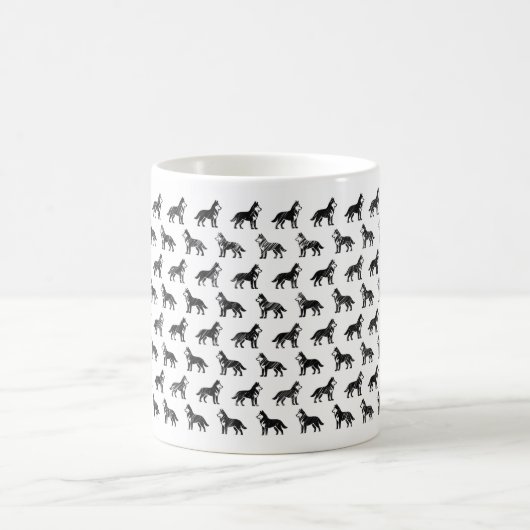 Siberian Husky Sketch Design Tasse (Mittel)
