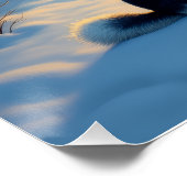 Siberian Husky Snowy Cabin Christmas Painting Poster (Ecke)