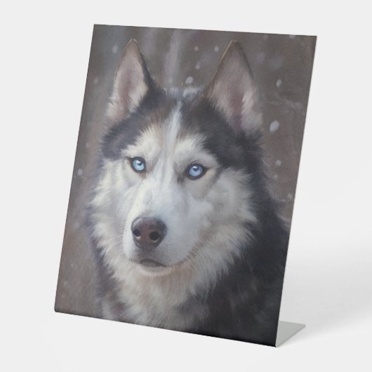 Siberian Husky Sockelschild (Vorderseite)