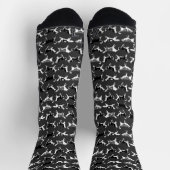 Siberian Husky Socks Cool Sled Dog Socks Customize Socken (Oben)