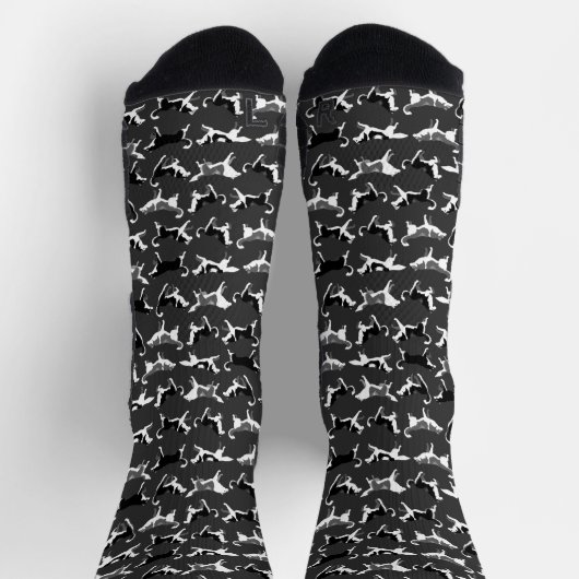 Siberian Husky Socks Cool Sled Dog Socks Customize Socken (Oben)