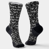 Siberian Husky Socks Cool Sled Dog Socks Customize Socken (Gewinkelt)