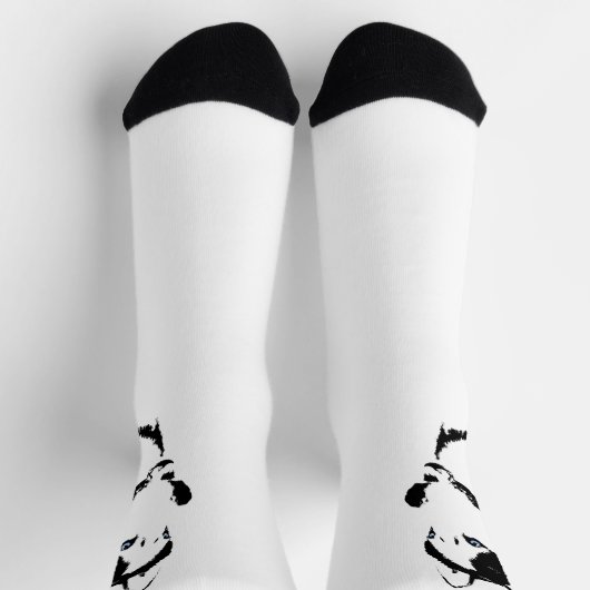 Siberian Husky Socks Husky Dog Socks Customize Socken (Oben)