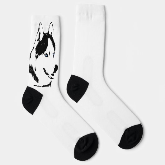 Siberian Husky Socks Husky Dog Socks Customize Socken (Rechts)