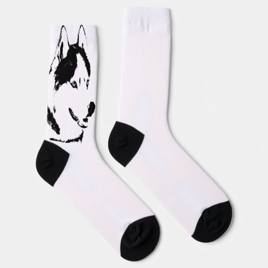 Siberian Husky Socks Husky Dog Socks Customize Socken (Rechts)