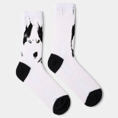 Siberian Husky Socks Husky Eyes Socks Customize Socken (Rechts)
