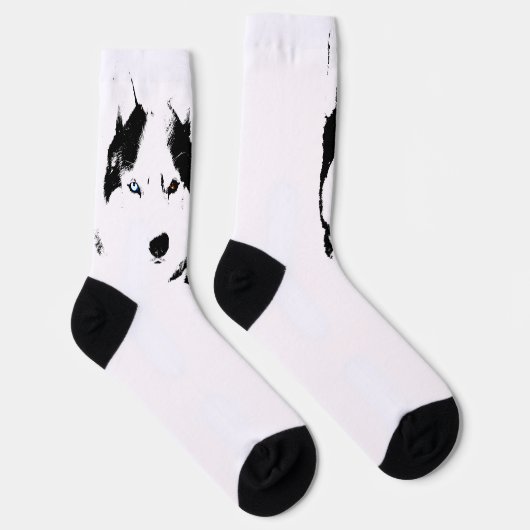 Siberian Husky Socks Husky Eyes Socks Customize Socken (Rechts)