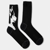 Siberian Husky Socks Husky Pup Socks Customize Socken (Rechts)