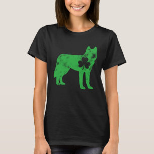 Siberian Husky St Patrick s Day Boys Girls Shamroc T-Shirt
