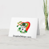 Siberian Husky St Patricks Day Karte (Rückseite)