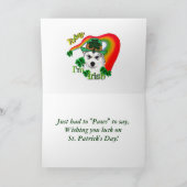 Siberian Husky St Patricks Day Karte (Innenseite)