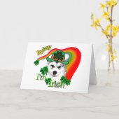 Siberian Husky St Patricks Day Karte (Gelbe Blume)