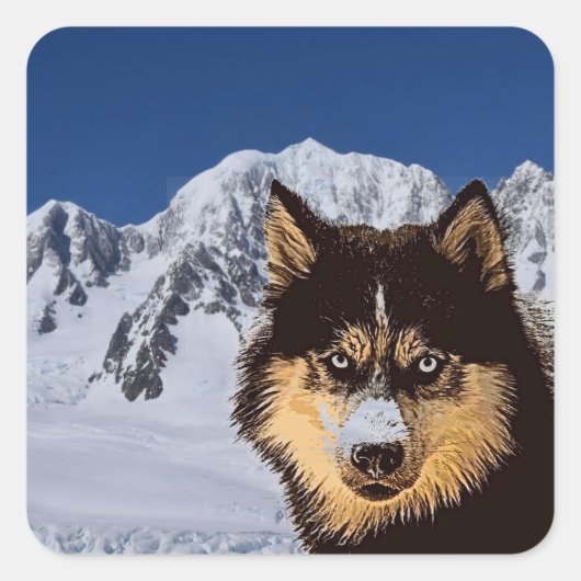 Siberian Husky Sticker (Vorderseite)