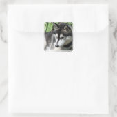 Siberian Husky Stickers (Tasche)