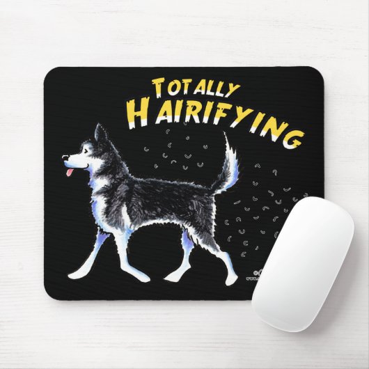 Siberian Husky totally Hairifying Mousepad (Mit Mouse)