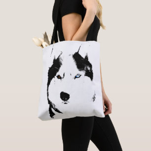 Siberian Husky Tote Bag Husky Malamute Beach Bags Tasche