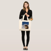 Siberian Husky Tote Bag Jumbo Stoffbeutel (Vorderseite (Model))