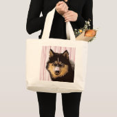 Siberian Husky Tote Bag Jumbo Stoffbeutel (Vorderseite (Produkt))
