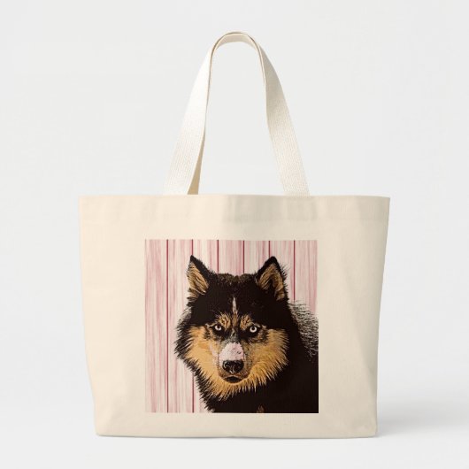 Siberian Husky Tote Bag Jumbo Stoffbeutel (Vorne)