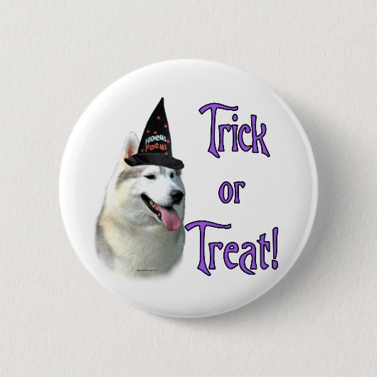 Siberian Husky Trick Button (Vorderseite)