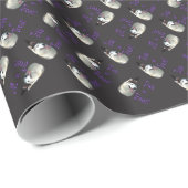 Siberian Husky Trick Geschenkpapier (Rolleneckpunkt)