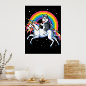 Siberian Husky Unicorn Girls Space Galaxy Poster (Küche)