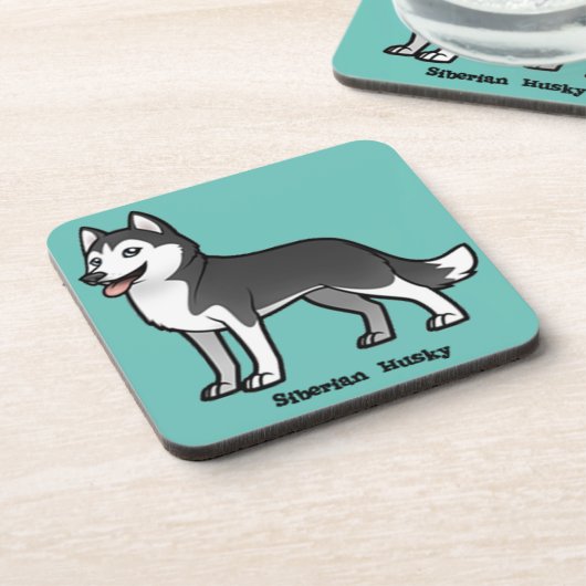 Siberian Husky Untersetzer (Linke Seite)