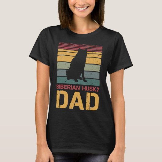 Siberian Husky Vater Daddy T-Shirt (Vorderseite)