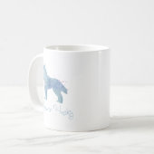 Siberian Husky Watercolor Design Kaffeetasse (Vorderseite Links)