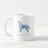 Siberian Husky Watercolor Design Kaffeetasse (Links)