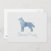 Siberian Husky Watercolor Design Postkarte (Vorne/Hinten)