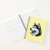 Siberian Husky Watercolor Portrait  Notizblock (Innenseite)